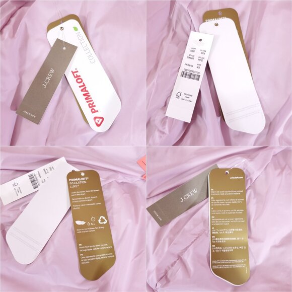 NWT J Crew Signature Puffer Womens Size XS Primaloft Collection Pink Jacket Warm - Picture 7 of 14